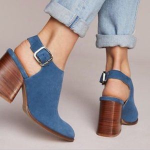 New Gee Wawa Horky Slingback Heels in Blue Size 6.5 37